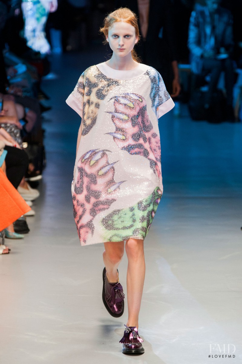 Madison Stubbington featured in  the Giles fashion show for Spring/Summer 2015