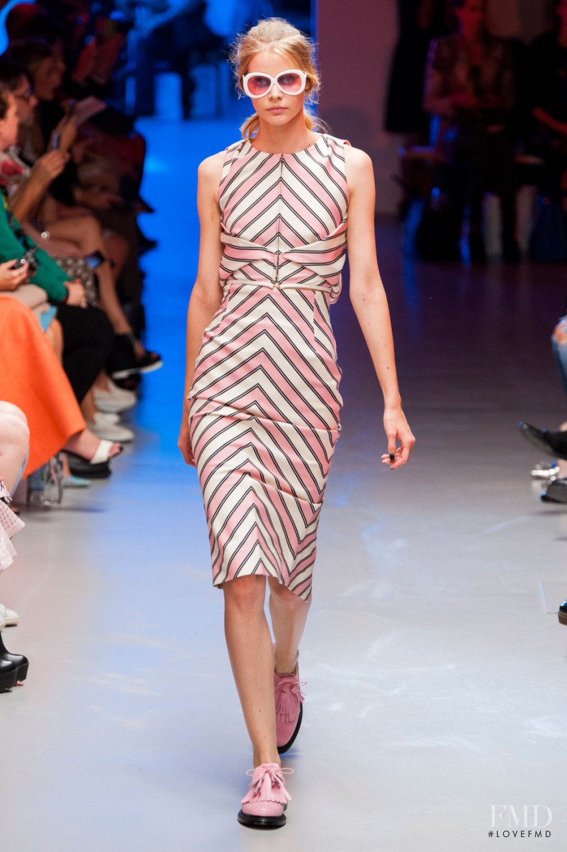 Carolin Loosen featured in  the Giles fashion show for Spring/Summer 2015