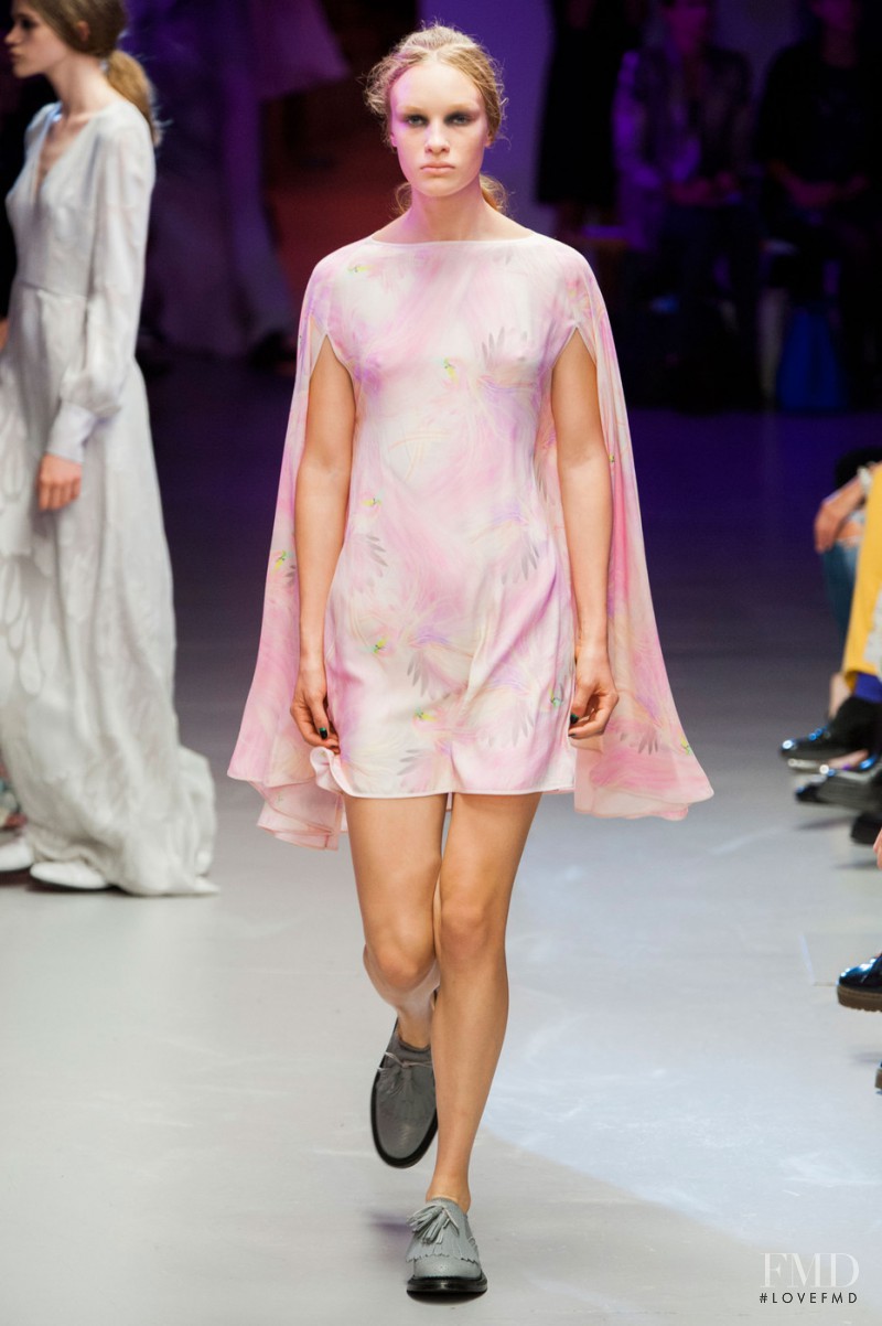 Charlotte Kay featured in  the Giles fashion show for Spring/Summer 2015