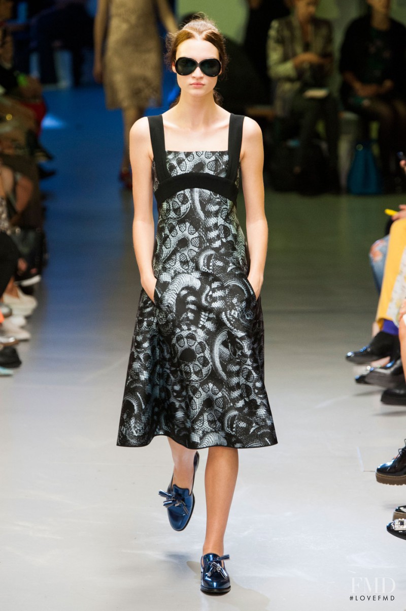 Lieke van Houten featured in  the Giles fashion show for Spring/Summer 2015