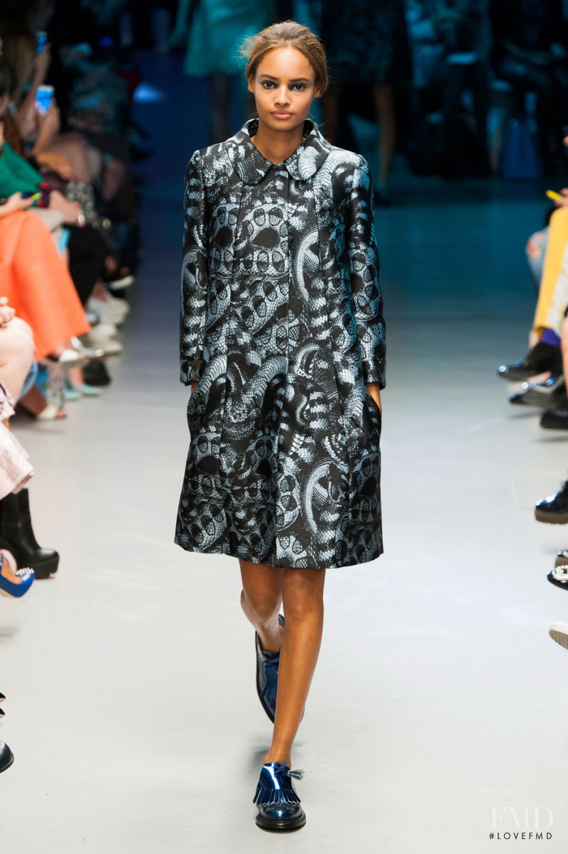 Malaika Firth featured in  the Giles fashion show for Spring/Summer 2015