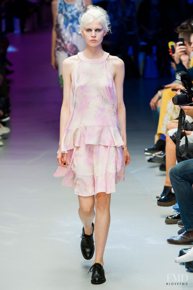 Ola Rudnicka featured in  the Giles fashion show for Spring/Summer 2015