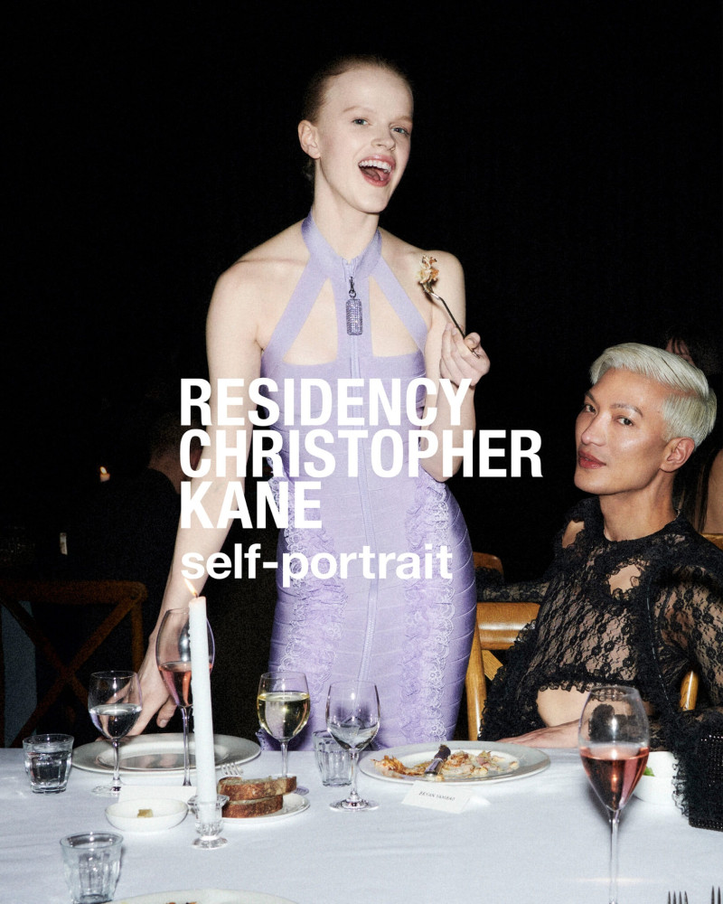 Hannah Motler featured in  the Self Portrait Self Portrait Residency by Christopher Kane advertisement for Holiday 2024