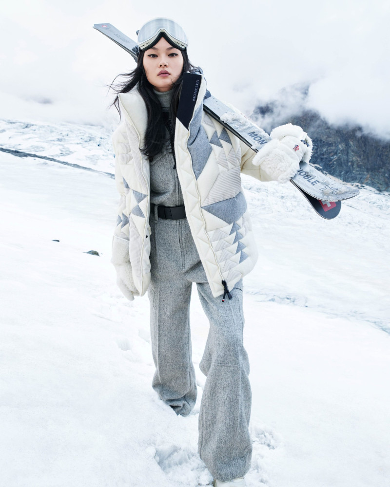 Cong He featured in  the Moncler Grenoble advertisement for Autumn/Winter 2024