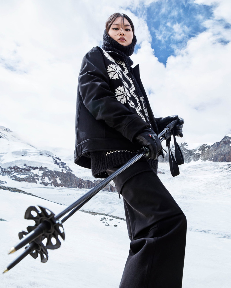 Yasmin Wijnaldum featured in  the Moncler Grenoble advertisement for Autumn/Winter 2024