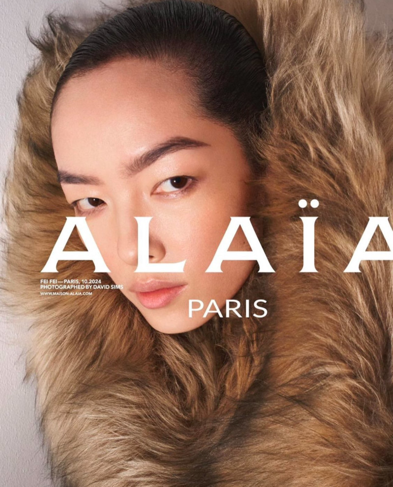 Fei Fei Sun featured in  the Alaia Dialogue 3 advertisement for Autumn/Winter 2024
