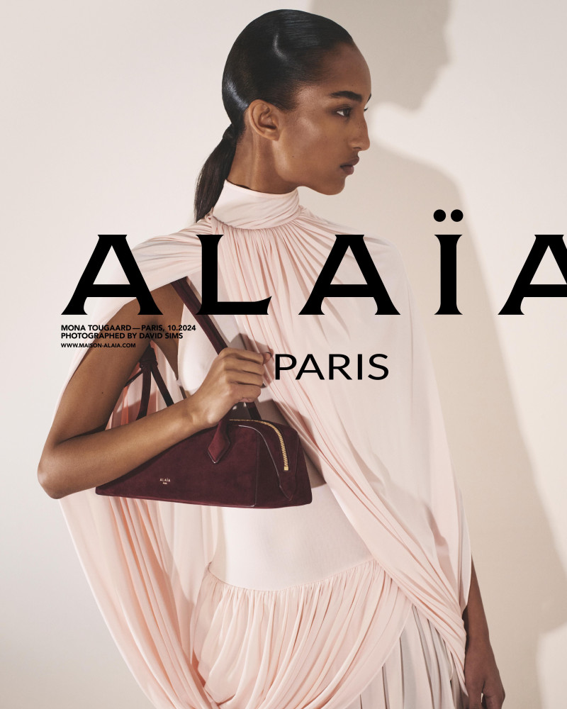Mona Tougaard featured in  the Alaia Dialogue 3 advertisement for Autumn/Winter 2024