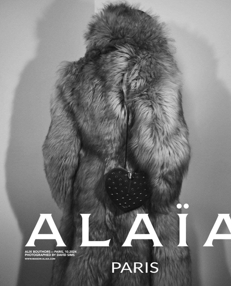 Alix Bouthors featured in  the Alaia Dialogue 3 advertisement for Autumn/Winter 2024