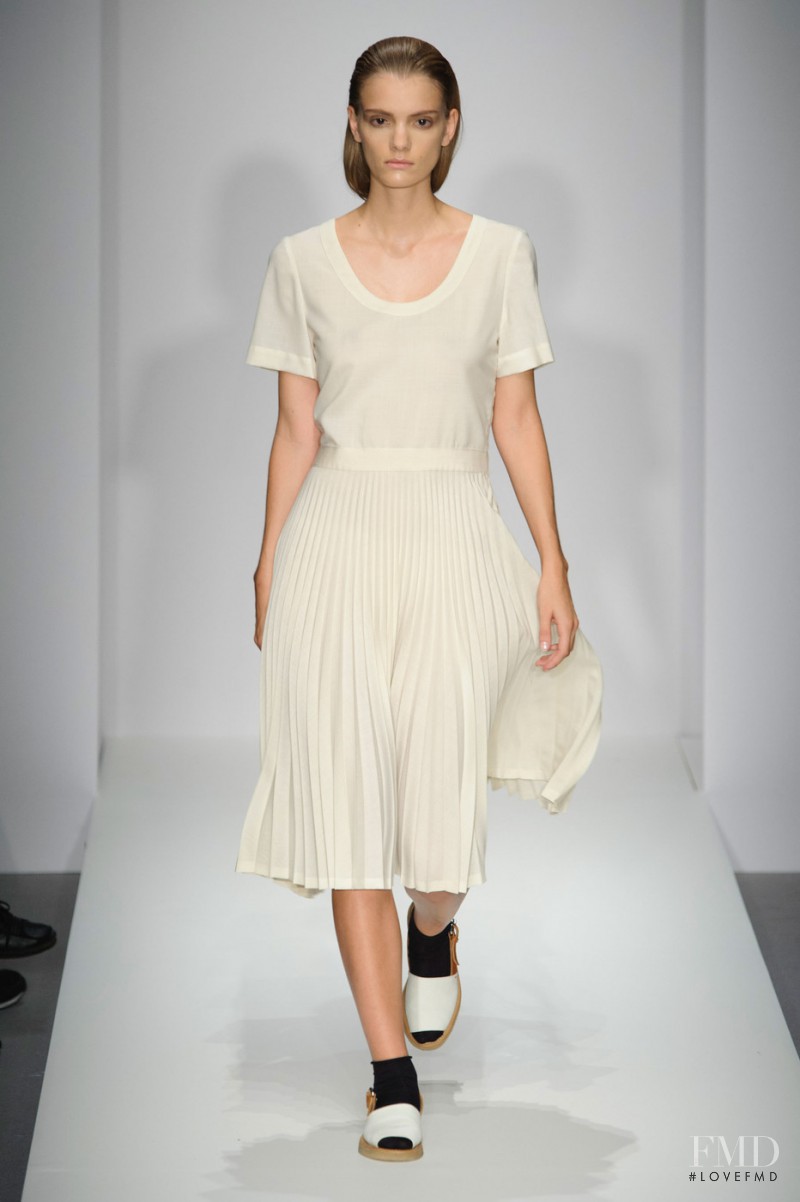 Emily Astrup featured in  the Margaret Howell fashion show for Spring/Summer 2015