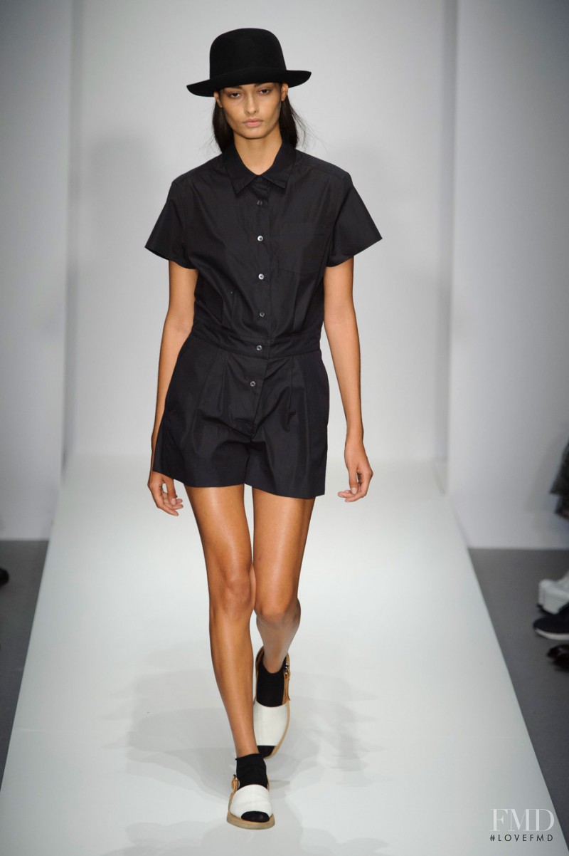 Gizele Oliveira featured in  the Margaret Howell fashion show for Spring/Summer 2015