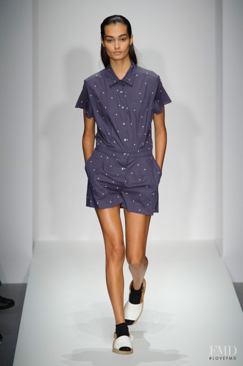 Gizele Oliveira featured in  the Margaret Howell fashion show for Spring/Summer 2015