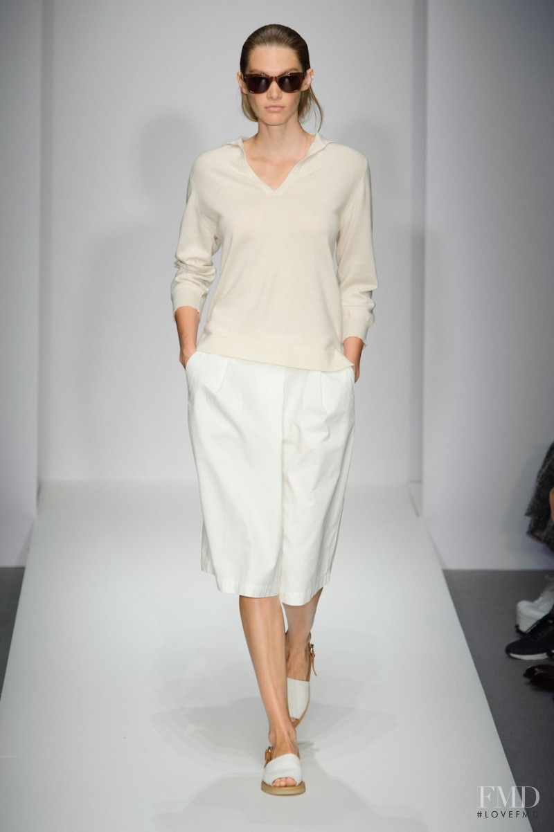 Irina Nikolaeva featured in  the Margaret Howell fashion show for Spring/Summer 2015