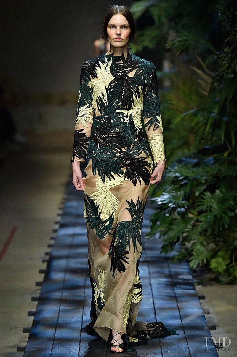 Lisa Verberght featured in  the Erdem fashion show for Spring/Summer 2015