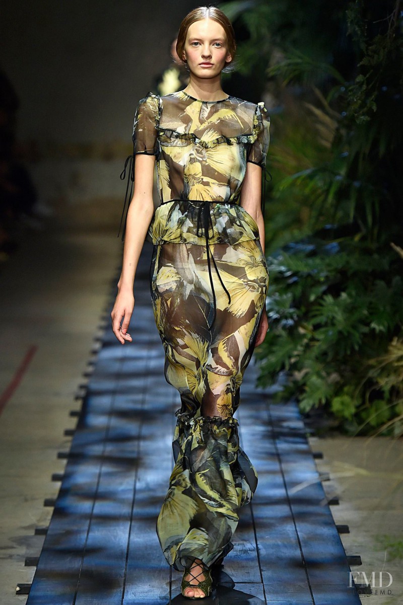 Yulia Musieichuk featured in  the Erdem fashion show for Spring/Summer 2015
