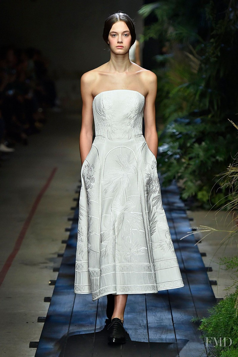 Marylou Moll featured in  the Erdem fashion show for Spring/Summer 2015