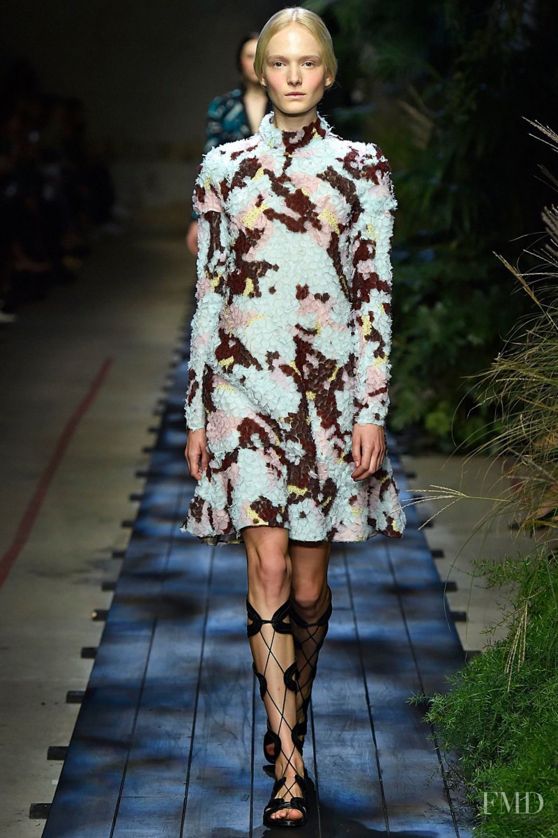 Maja Salamon featured in  the Erdem fashion show for Spring/Summer 2015