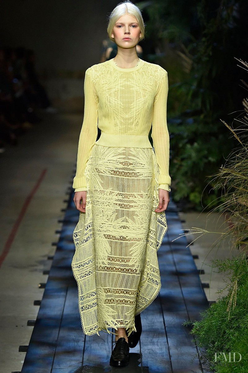 Ola Rudnicka featured in  the Erdem fashion show for Spring/Summer 2015