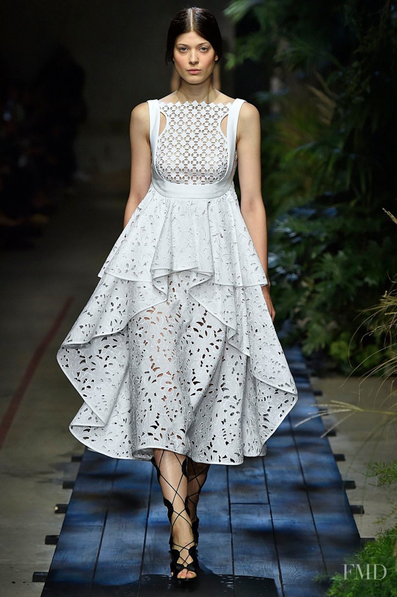 Larissa Hofmann featured in  the Erdem fashion show for Spring/Summer 2015
