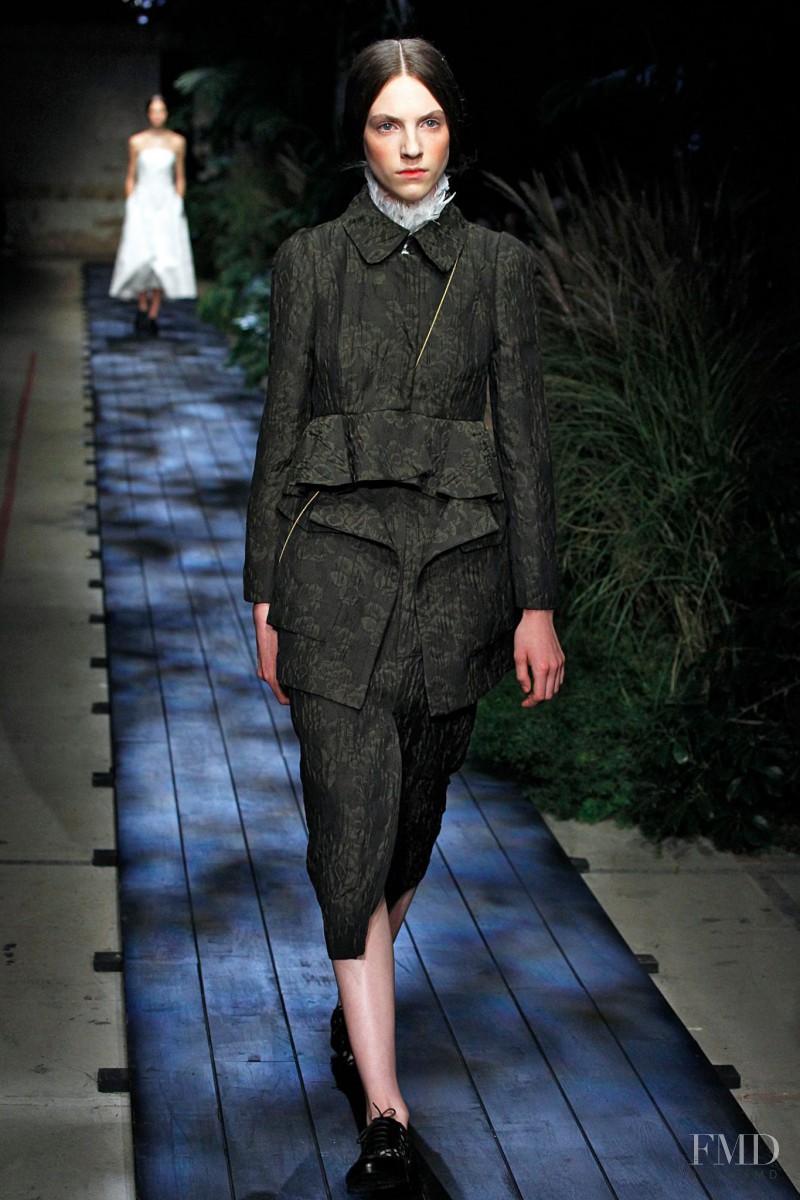 Grace Booth featured in  the Erdem fashion show for Spring/Summer 2015