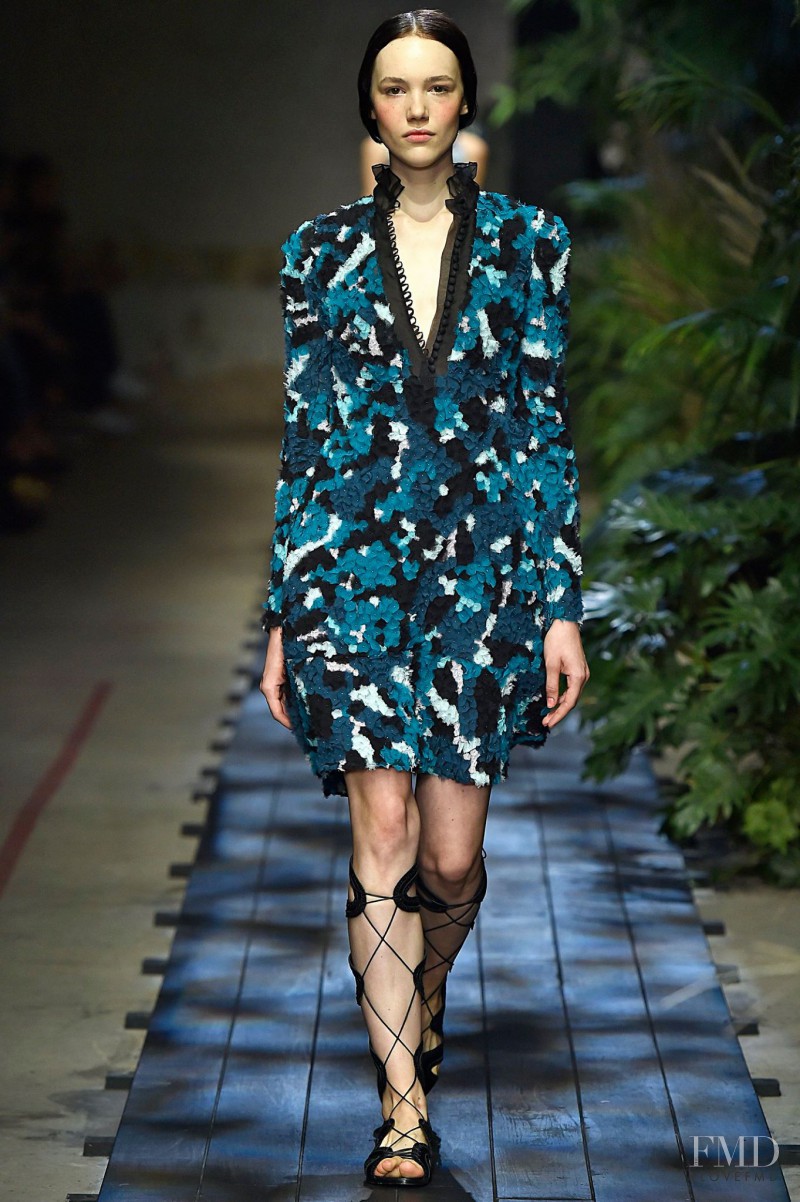 Anya Lyagoshina featured in  the Erdem fashion show for Spring/Summer 2015