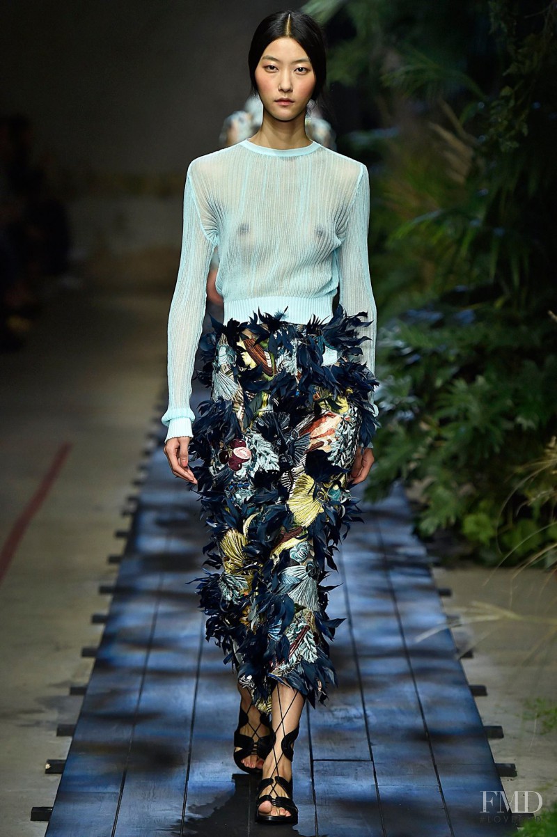 Ji Hye Park featured in  the Erdem fashion show for Spring/Summer 2015