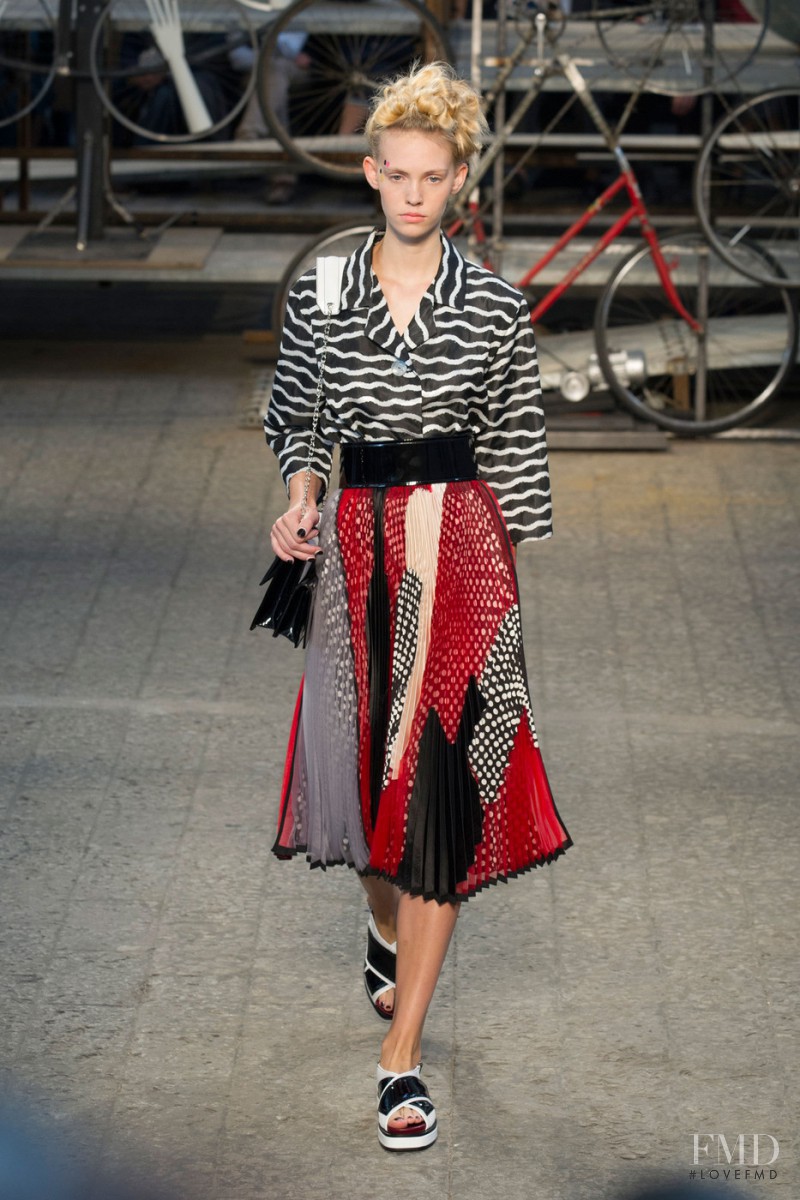 Charlotte Nolting featured in  the Antonio Marras fashion show for Spring/Summer 2015