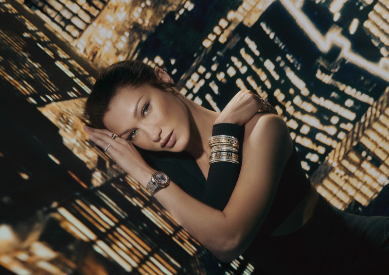 Bella Hadid featured in  the Chopard Sculpted by Light advertisement for Autumn/Winter 2024