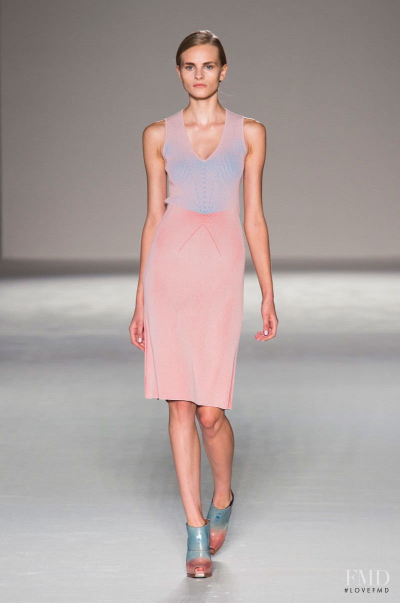 Kristina Petrosiute featured in  the Marco de Vincenzo fashion show for Spring/Summer 2015