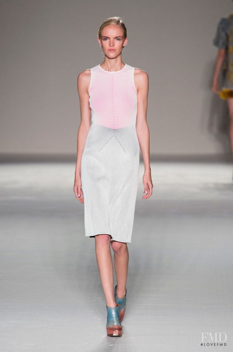 Sigrid Cold featured in  the Marco de Vincenzo fashion show for Spring/Summer 2015