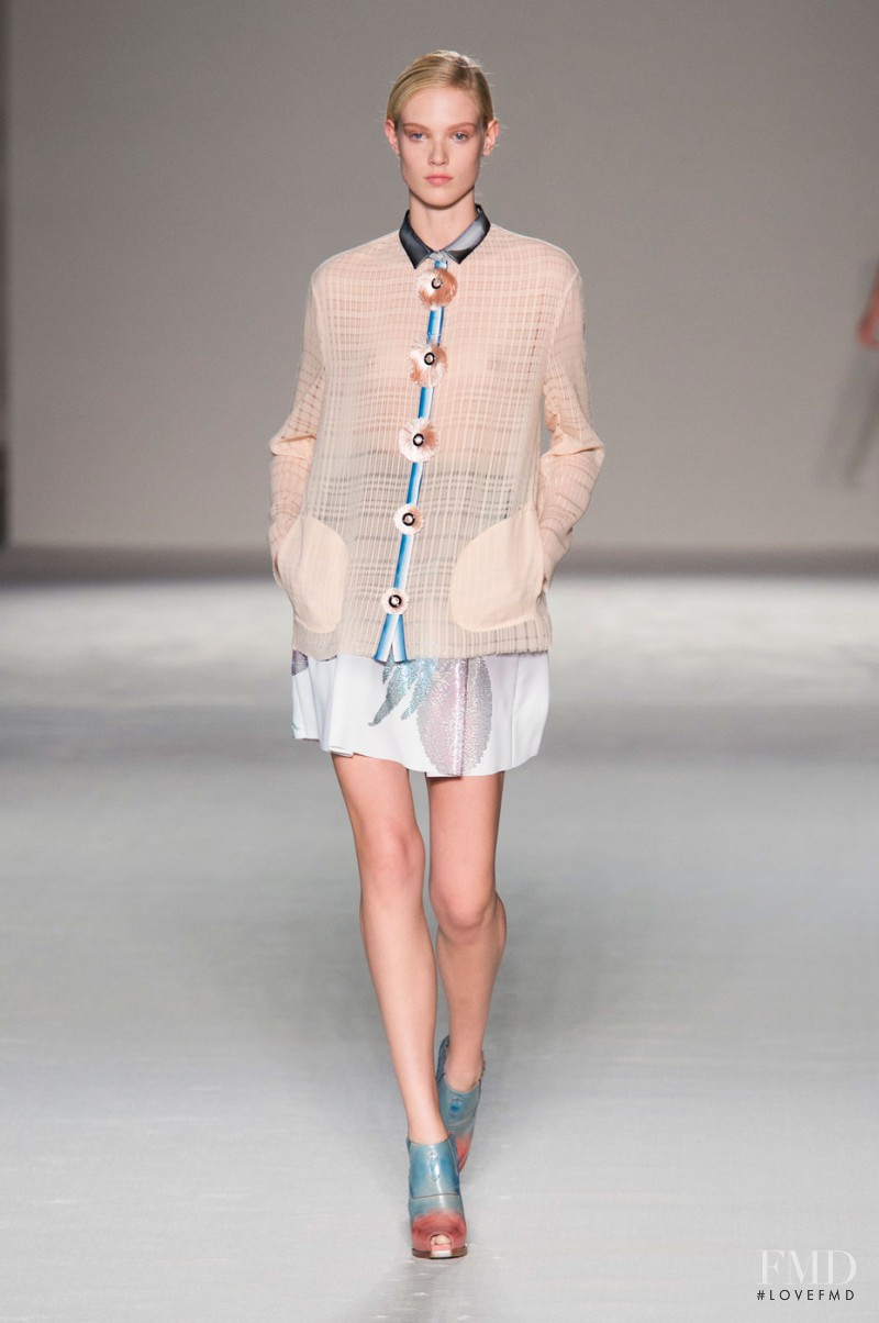 Charlene Hoegger featured in  the Marco de Vincenzo fashion show for Spring/Summer 2015