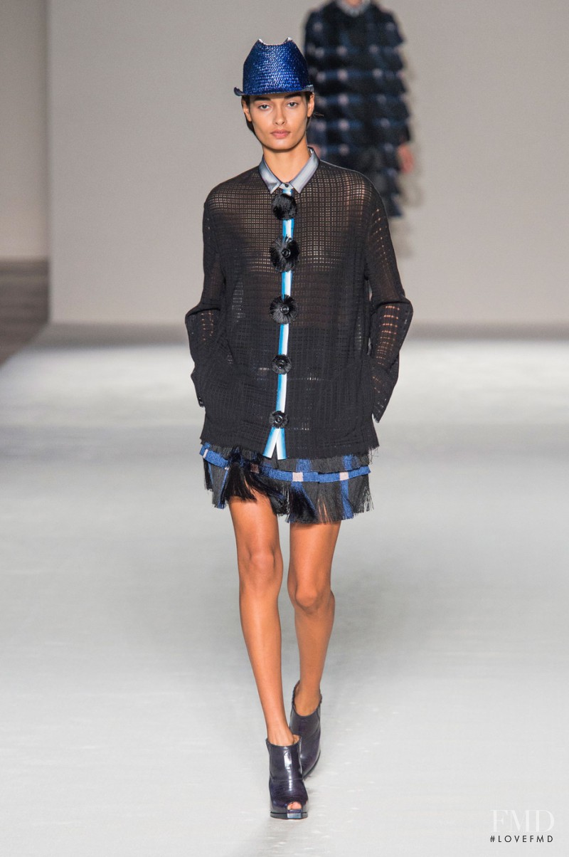 Gizele Oliveira featured in  the Marco de Vincenzo fashion show for Spring/Summer 2015