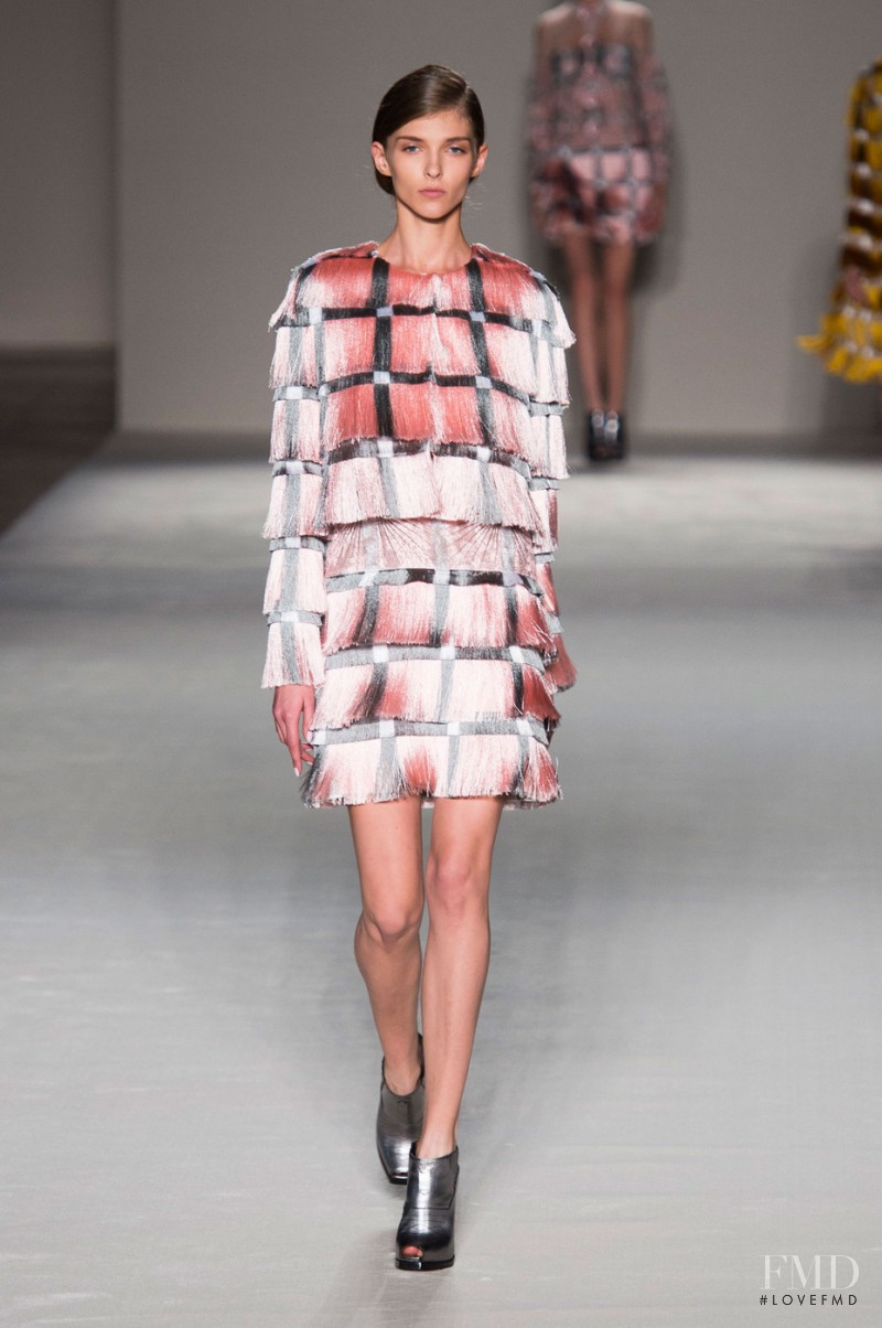 Anastasia Lagune featured in  the Marco de Vincenzo fashion show for Spring/Summer 2015