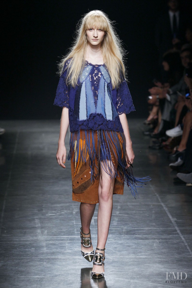 Charlotte Lindvig featured in  the Angelo Marani fashion show for Spring/Summer 2015