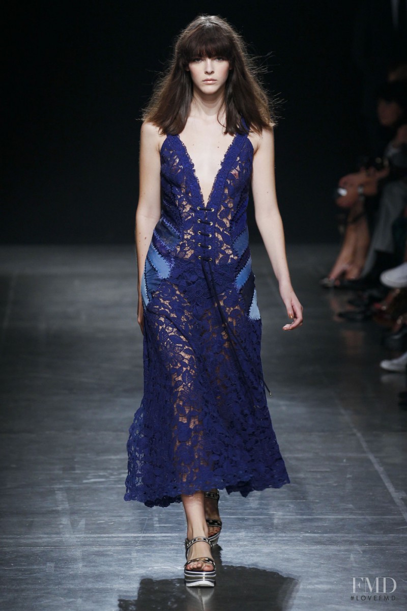 Vittoria Ceretti featured in  the Angelo Marani fashion show for Spring/Summer 2015