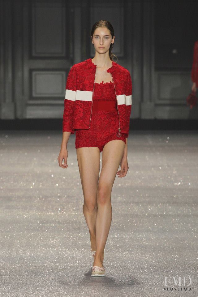 Sarah Endres featured in  the Moncler Gamme Rouge fashion show for Spring/Summer 2015