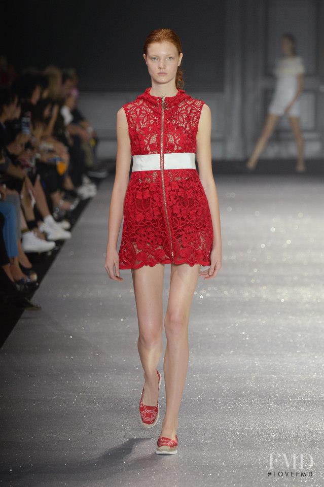 Anastasia Ivanova featured in  the Moncler Gamme Rouge fashion show for Spring/Summer 2015