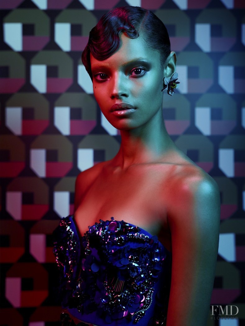Malaika Firth featured in  the Prada Iconoclasts advertisement for Spring/Summer 2014