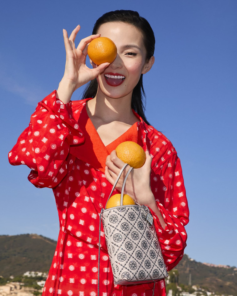 Xiao Wen Ju featured in  the Tory Burch Lunar New Year 2025 advertisement for Spring 2025