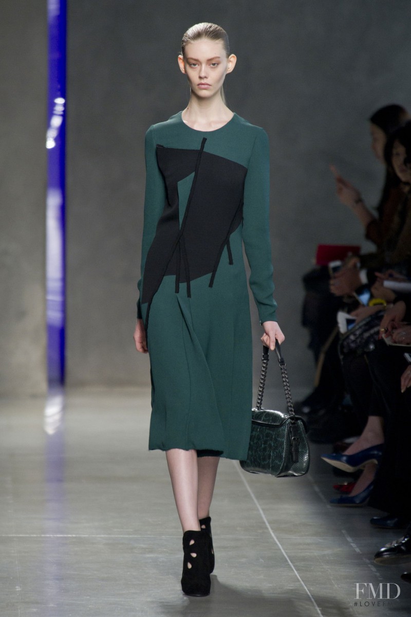 Ondria Hardin featured in  the Bottega Veneta fashion show for Autumn/Winter 2014