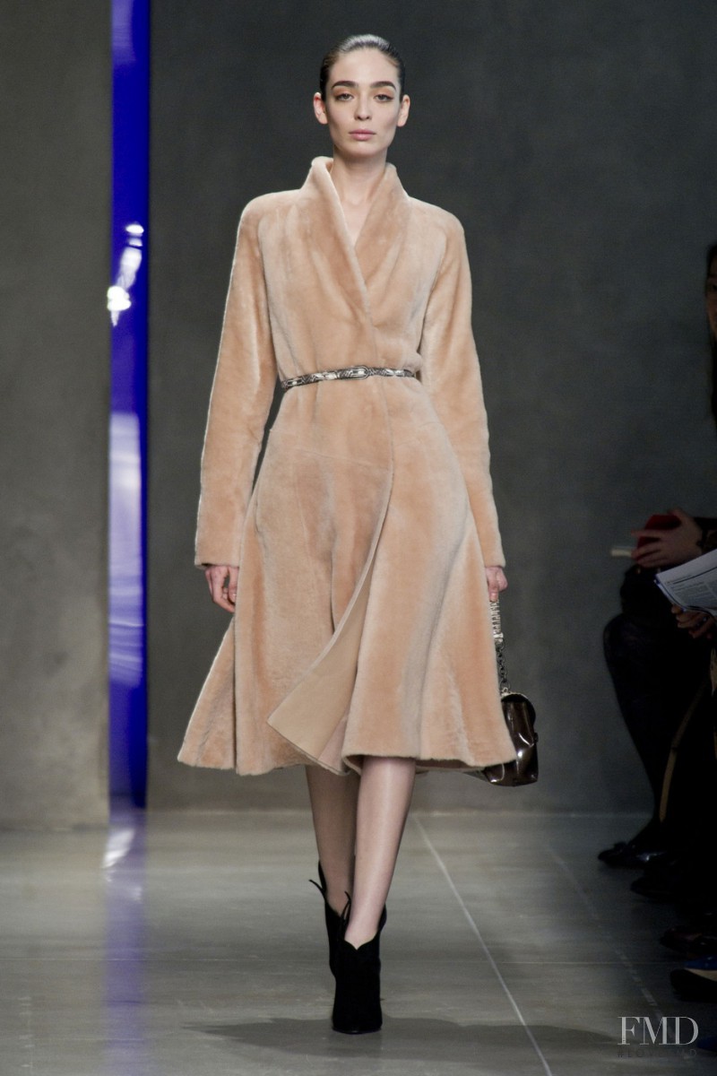 Cristina Piccone featured in  the Bottega Veneta fashion show for Autumn/Winter 2014