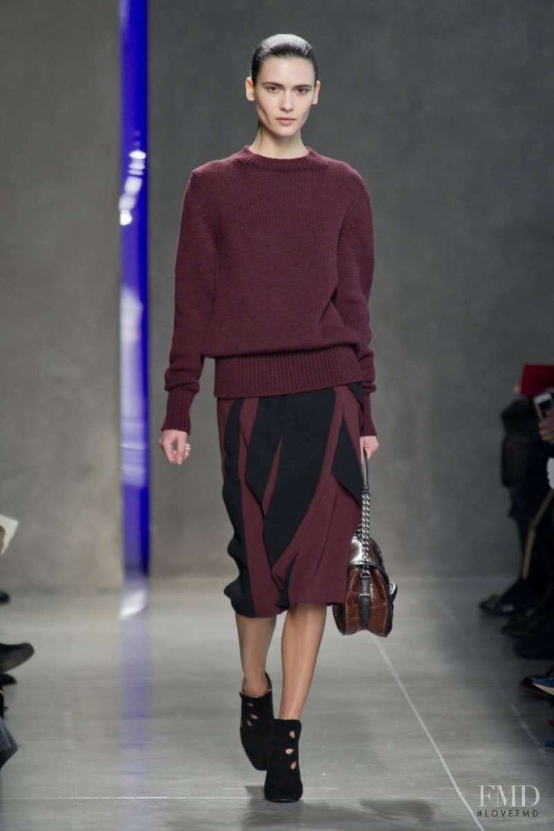 Iana Godnia featured in  the Bottega Veneta fashion show for Autumn/Winter 2014