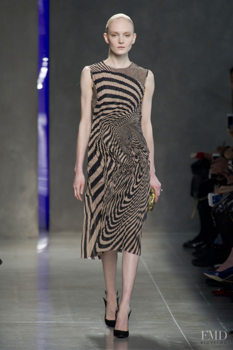 Maja Salamon featured in  the Bottega Veneta fashion show for Autumn/Winter 2014