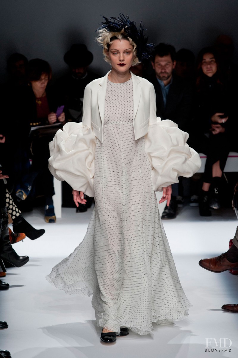 Jessica Stam featured in  the Schiaparelli fashion show for Spring/Summer 2015