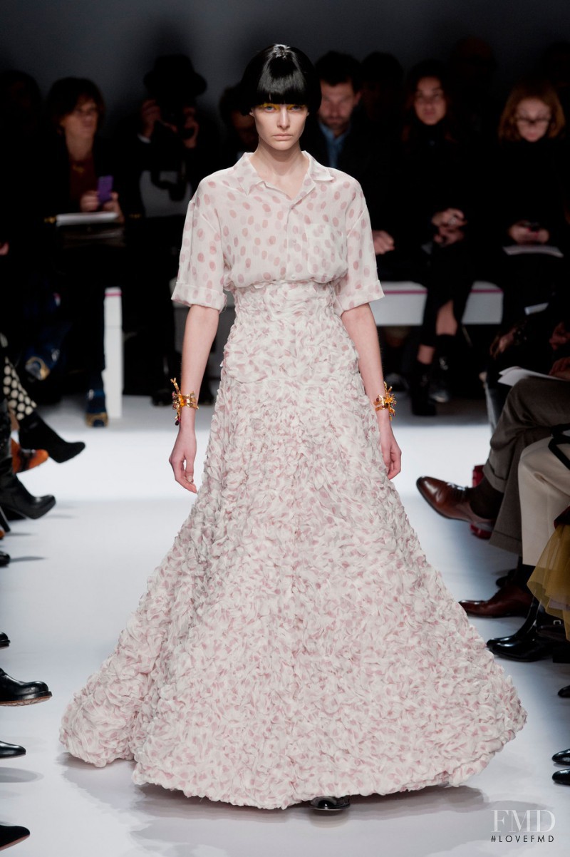 Auguste Abeliunaite featured in  the Schiaparelli fashion show for Spring/Summer 2015
