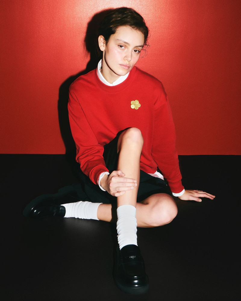 Caroline Reuter featured in  the Kenzo Lunar New Year 2025 advertisement for Spring 2025