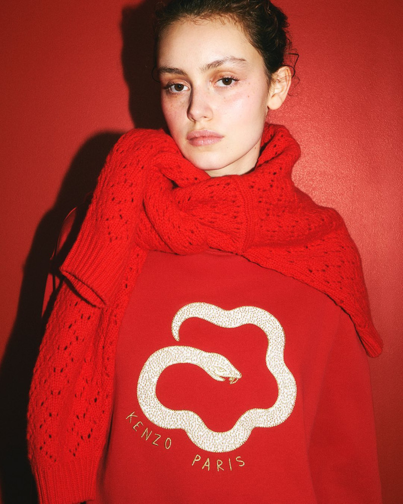 Caroline Reuter featured in  the Kenzo Lunar New Year 2025 advertisement for Spring 2025