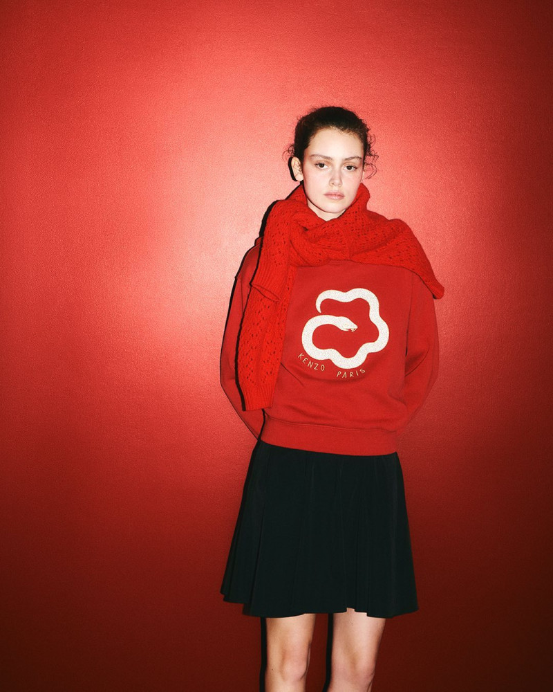 Caroline Reuter featured in  the Kenzo Lunar New Year 2025 advertisement for Spring 2025