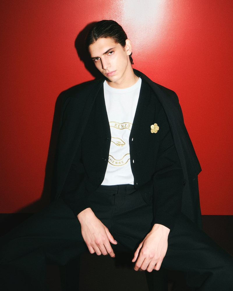 Hedi Ben Tekaya featured in  the Kenzo Lunar New Year 2025 advertisement for Spring 2025