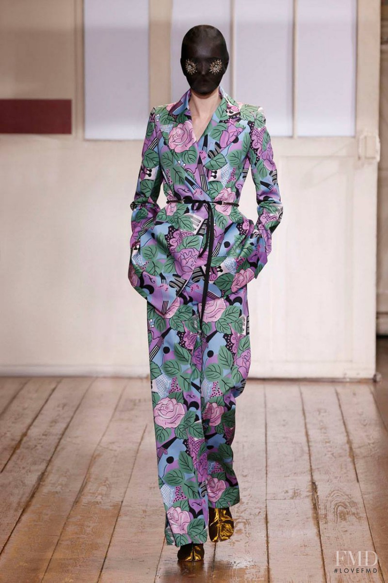 Jane Grybennikova featured in  the Maison Martin Margiela Artisanal fashion show for Spring/Summer 2014