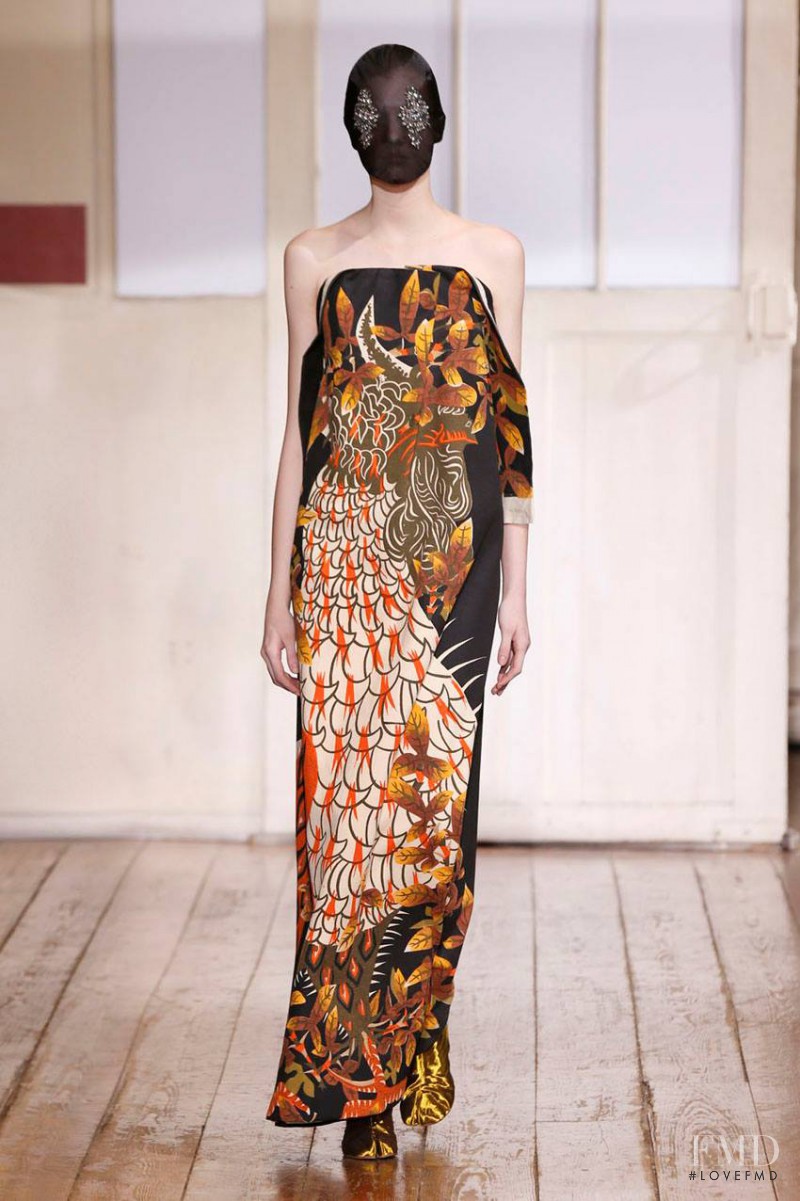 Nika Cole featured in  the Maison Martin Margiela Artisanal fashion show for Spring/Summer 2014